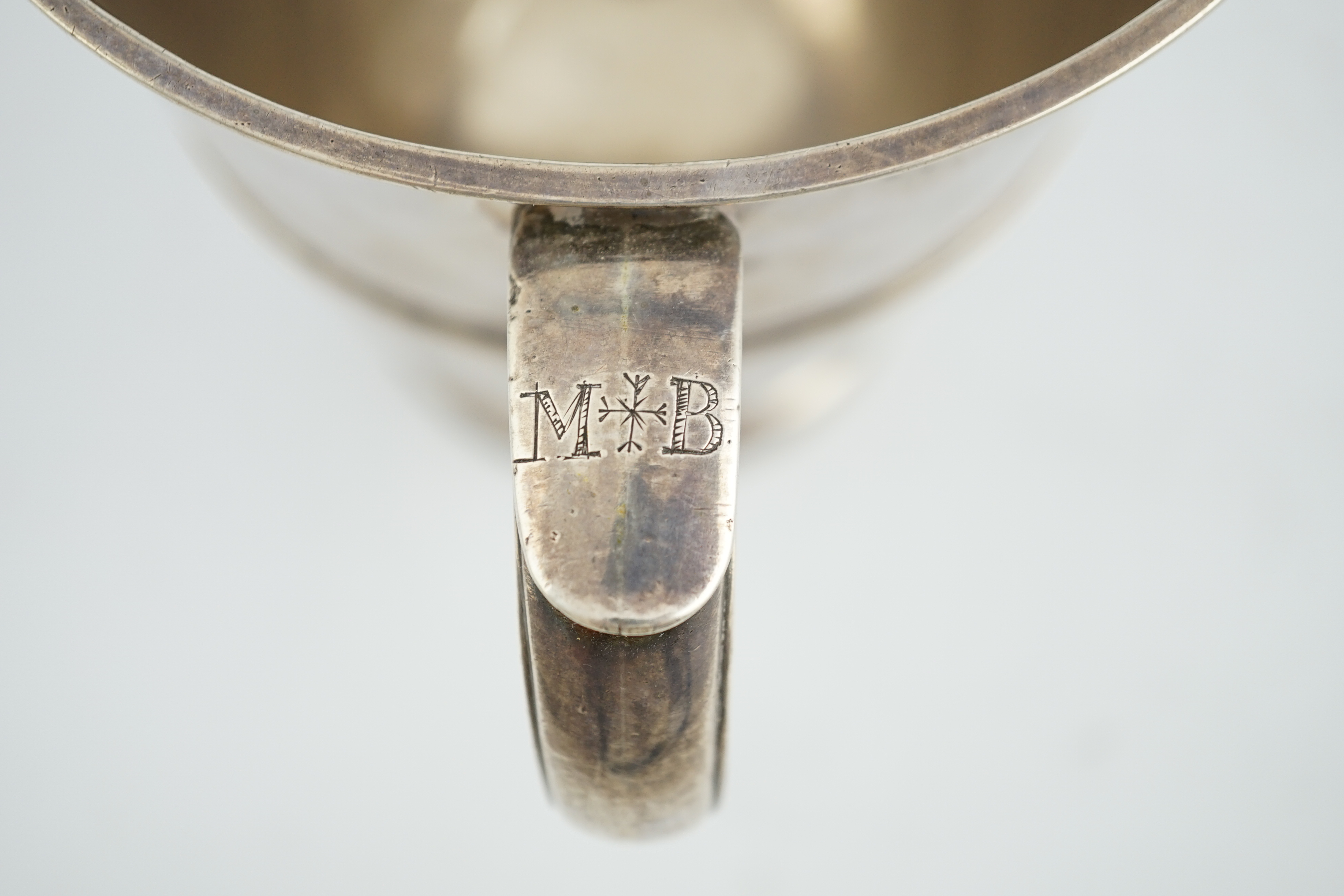 A late George I silver two handled cup, by William Fawdery